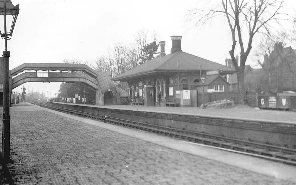 A view of the original Brunel designed station buildings looking towards Birmingham prior to the quadrupling of the tracks