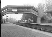 Close up showing the Birmingham end of the station including the footbridge and the loop lines