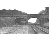 Three arch brick over bridge at Chessett�s Wood being modified by the replacement of one of the side arches