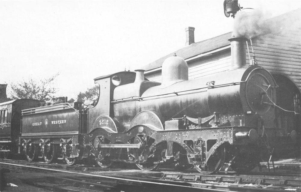 GWR 2-4-0 'Barnum class' No 3212 stands at Knowle and Dorridge with an up semi-fast service shortly prior to the First World War