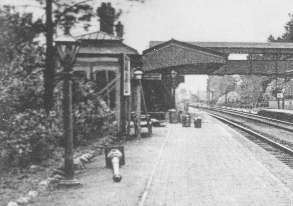 Close up showing a lamppost lying on the platform which would seem to indicate the probability they were being replaced