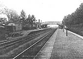 Looking towards Leamington from the Birmingham end of the down platform with the turnout from the up refuge siding on the left