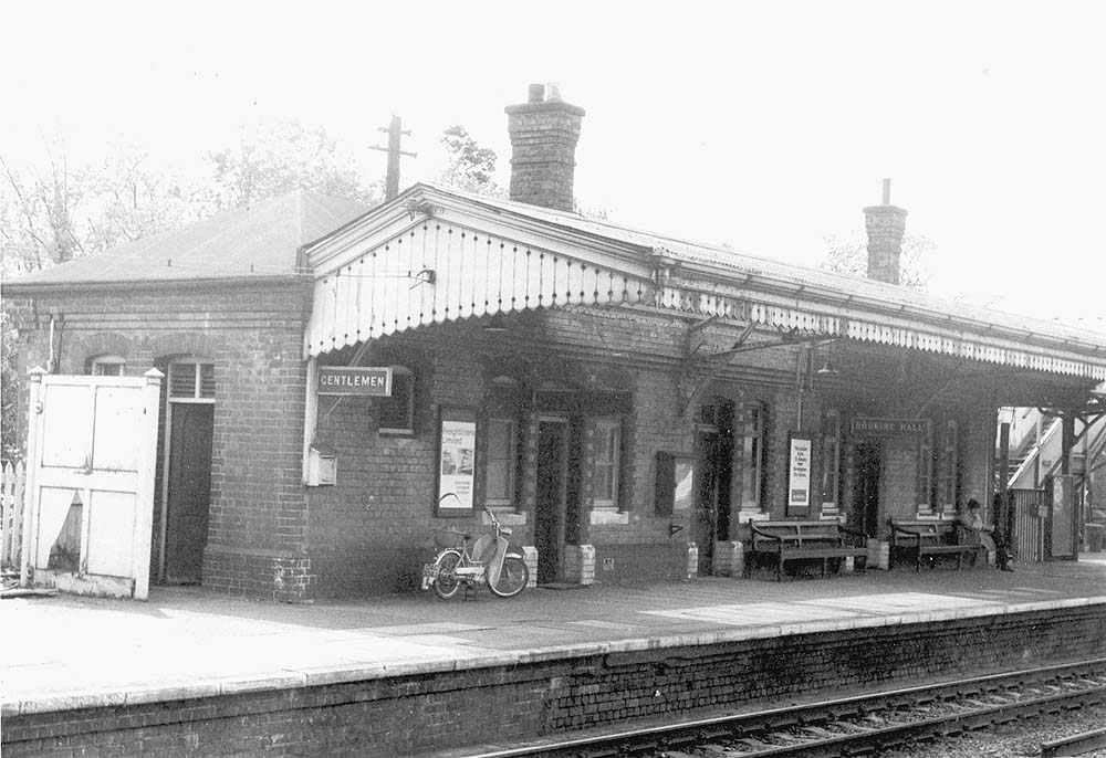 View from Platform 1 of Lapworth station's original station building as seen on 3rd June 1972
