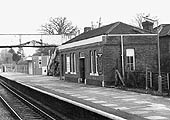 Platform 1 after  the station was rebuilt which included a replacement structure to the original building