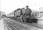 GWR 2-6-2T 5101 class 'Large Prairie' No 5198 is seen standing at Platform 3 on a service from Birmingham terminating at Lapworth
