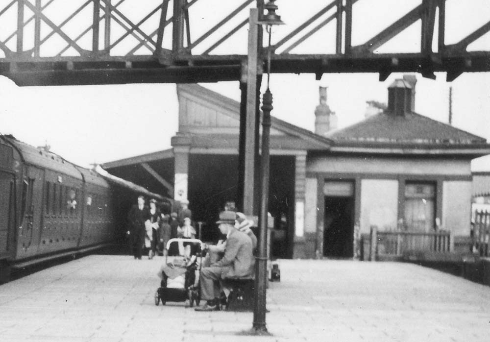 Close up showing the Warwick end of Leamington's original station building located on the down platform