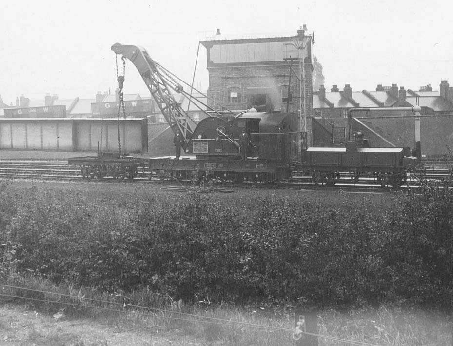 Another close up showing the GWR travelling crane in steam having just arrived from the site of the bridge