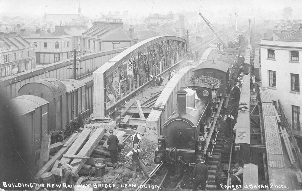 View of bridge replacement works being undertaken by the GWR in the centre of Leamington