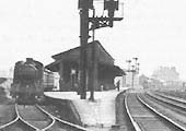 Close up showing the early 20th century modifications to the original platform which formed the bay platform