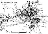 A 1925 map of Leamington and Warwick showing the juxtaposition of the GWR and LNWR stations