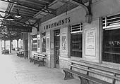 An external view looking towards Birmingham of the station's new refreshment room located in the centre of the up platform