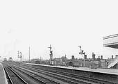 Looking across from the down platform towards the Warwick end of the up platform in May 1963