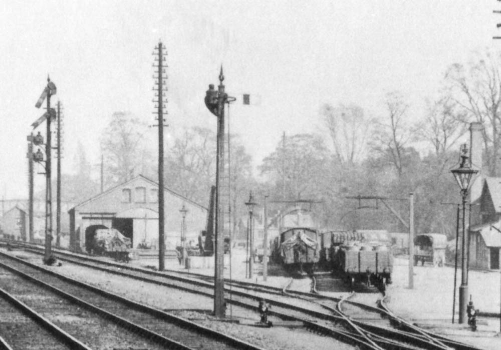 Leamington Spa Station - Close up showing the goods shed and yard which ...