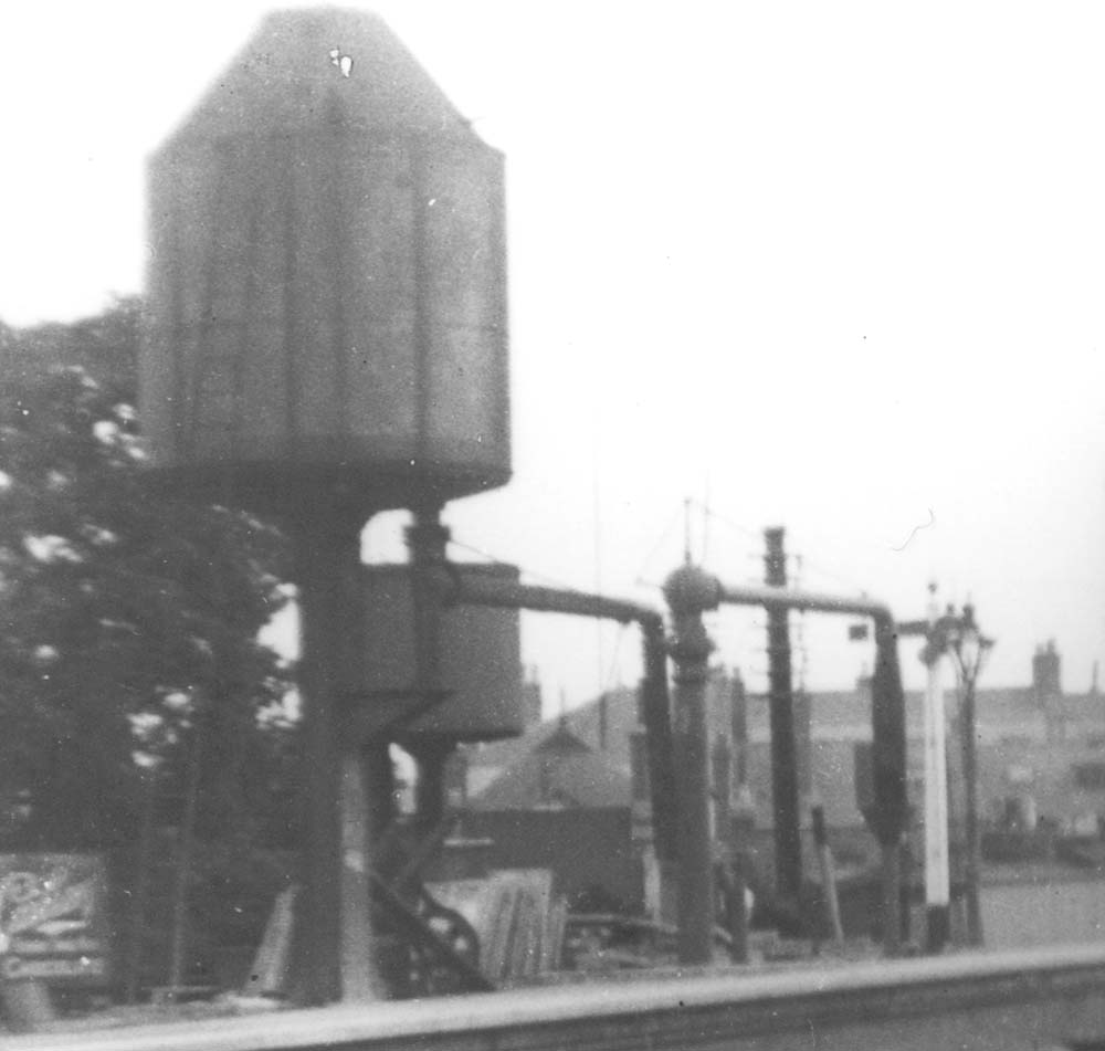 Close up showing the evolution of the water supply for locomotives located at the London end of the up platform
