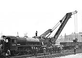 British Railways built 'Black Five' 4-6-0 No 44712 had become partly derailed at the former GWR station on 18th November 1962