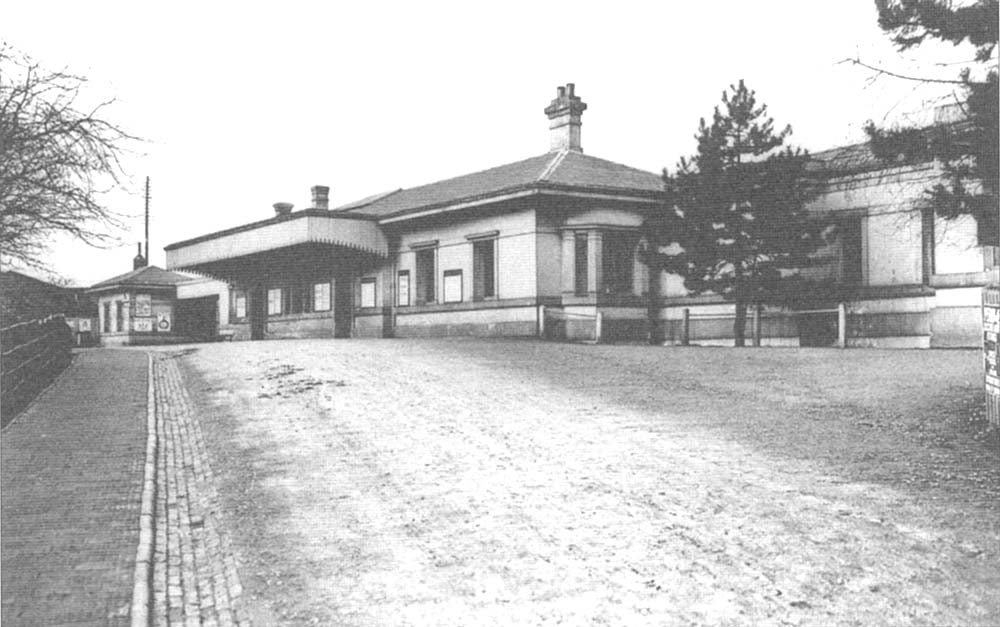 Another view of the main station building with the First-class waiting room's bay window on the right