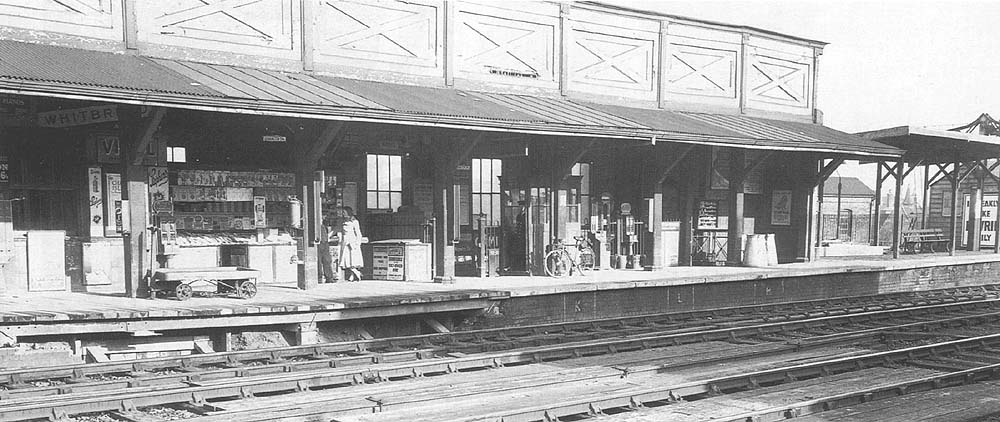 East end of the up platform showing where it changed from timber to brick construction
