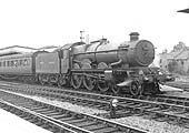 British Railways built 4-6-0 Castle class No 7013 'Bristol Castle' is seen wearing the experimental 'Apple Green' livery