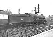 Ex-GWR 4-6-0 Castle class No 5081 'Lockheed Hudson', previously named 'Penrice Castle', is seen resting at the head of an up express