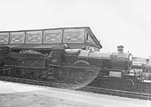 GWR 4-4-0 No 3809 County of Wexford on an up local passenger train made up of				clerestory coaching stock