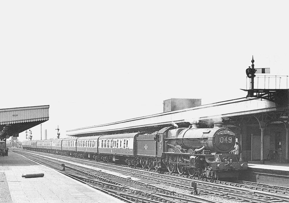 Ex-GWR 4-6-0 King Class No 6009 'King Charles II' on the up Cambrian Coast Express on 31st May 1960
