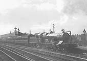 GWR 4-4-2 No 103 'President' stands at the head of an up Wolverhampton to Paddington express in the early 1920s