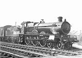 GWR 4-6-0 29xx �Saint� class No 2905 'Lady Macbeth' stands at the up platform with an up goods train