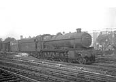 Ex-Great Western Railway 4-6-0 68xx (Grange) class No 6879 �Overton Grange� leaving Leamington Spa General Station