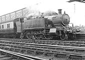GWR 2-6-2T 31xx class No 5118 rests at the head of a Birmingham service with 70' 'Toplight' coaching stock behind the bunker