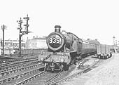 GWR 4-6-0 Hall class No 4994 'Dowton Hall' is seen at the head of the 1.56pm Portsmouth Harbour to Wolverhampton service
