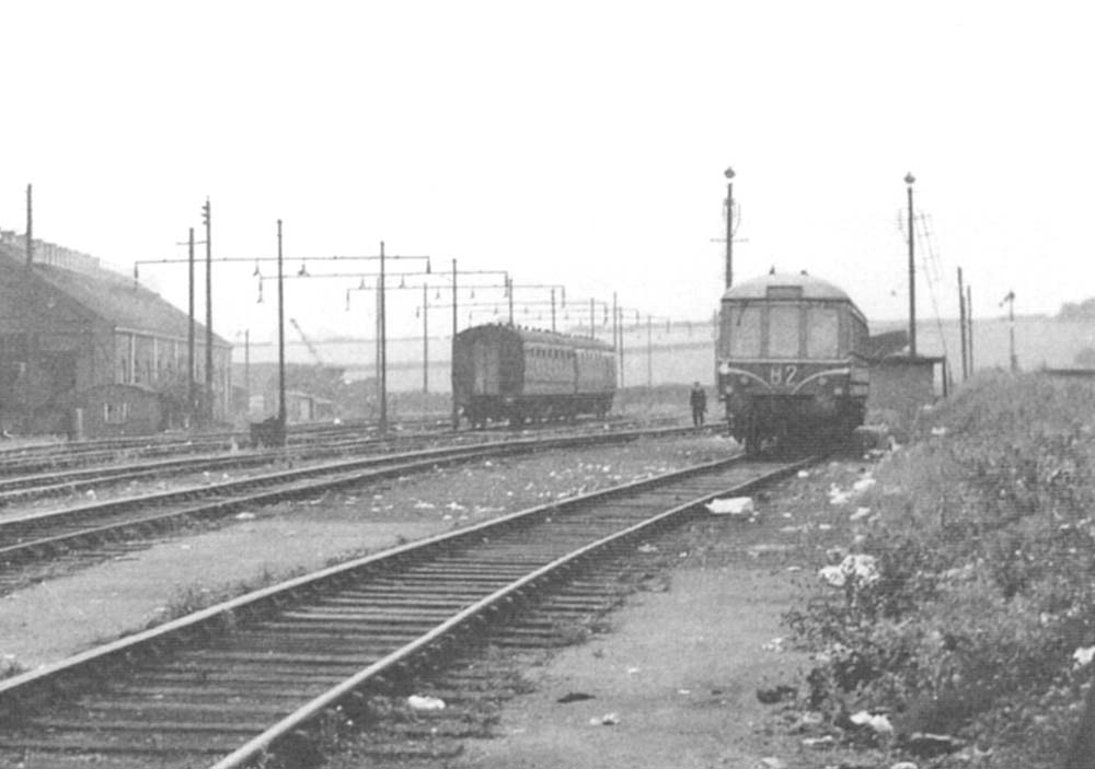Close up showing all of the five roads which made up the carriage sidings at Leamington shed