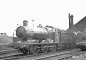 GWR 2251 Class 0-6-0 No 2281 is seen coupled with a ROD tender at Leamington shed on 22nd March 1936