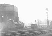 Close up of an unidentified GWR 0-6-0ST locomotive and an unidentified Dean 0-6-0 Class 2301 locomotive