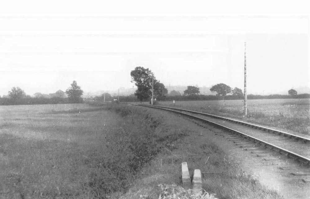 View of the line looking east towards Shipston-on-Stour taken from the end of Longdon Road station platform