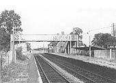 A 1967 view of Long Marston station showing the station in a run down condition yet still being used by passengers