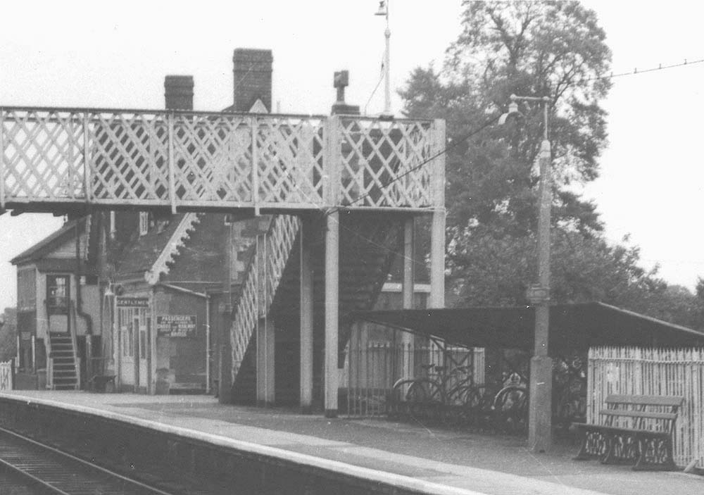 Long Marston Station: Close up showing the cycle shed erected at the ...