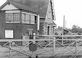 View of the original 1859 station and Milcote Signal Box which was erected in 1891 some years prior to the doubling of the route