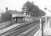 View of the 1908 main station building located on the up platform which housed the booking office and waiting rooms for passengers