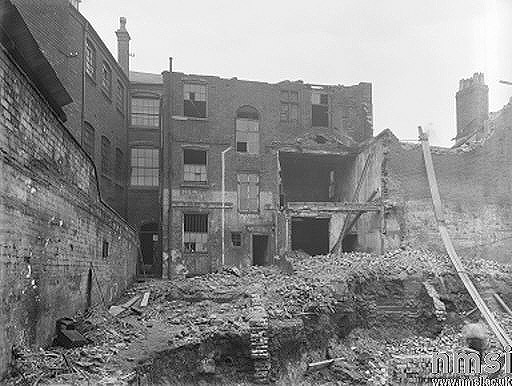 View of one of the many buildings being demolished in the early part of the twentieth century to make way for Moor Street station