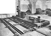 SH Heywood & Company's traverser which was located in lower shed 'A' at the Park Street end of the shed