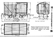 Diagram of an insulated Van for the conveyance of Banana Traffic built by the Great Western Railway