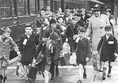 School children evacuated from Platform 3 of Moor Street station on 1st and 2nd September 1939