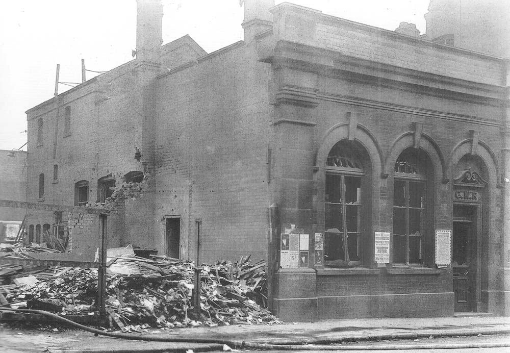 The morning of 10th April 1941 showing the destruction of the annex adjacent to the Moor Street