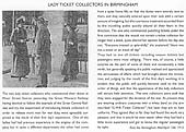 A Birmingham Mail article describing the appointment by the GWR of two lady ticket collectors in World War One