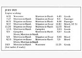 A copy of the engine working timetable for the Moreton-in-Marsh to Shipston-on-Stour branch for July 1922