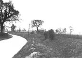 The Stratford & Moreton Railway embankment, facing Shipston-on-Stour, at the roadside near Stratford upon Avon on 3rd March 1918