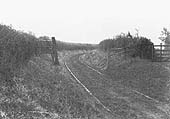 Looking south from Newbold Wharf along the tramway towards Moreton-in-Marsh on 3rd March 1918