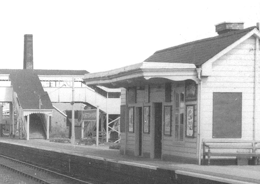 The up platform building which was thought to have been extended in 1872-3 when the station was modernised