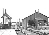 Looking towards Oxford Street bridge with the signal box on the left and the Brunel designed goods shed on the right