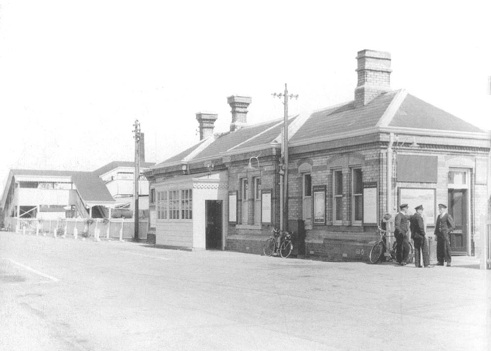 A general view of the access road to both the main passenger buildings and goods facilities which were sited on the down side